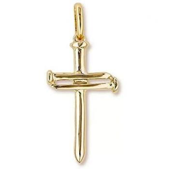 Cruz Mediana Bañada en Oro de 18k UNO de 50