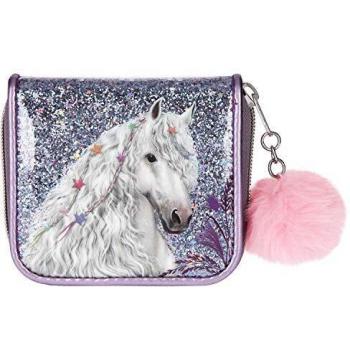 Miss Melody Geldbeutel mit Glitzer, lila, 12 x 10 x 3 cm