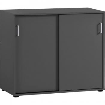 Schiebetürenschrank „Niels“ – Anthrazit, 83,6 H × 100,0 W × 41,0