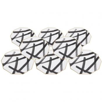 8Pcs Paper Plates for Afternoon Tea and BBQ