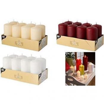 8pcs Cream Church Pillar Candles Long Burn Large Dinner Candles 50 X 100 MM