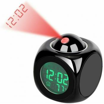 Projektor-Wecker mit USB Ladefunktion und Kalender