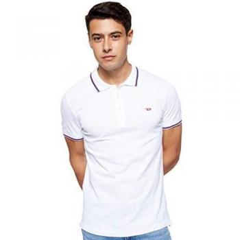 Diesel Men's D Logo Cotton White Tipped Polo
