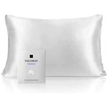 MommeMist Silk Pillowcase – 21 Momme, 600 Thread Count, Concealed Zip
