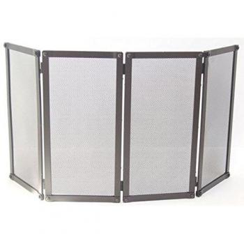 Parascintille 4 pannelli in ferro battuto 100 cm