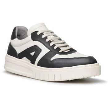 Zapatillas Art 1777 Belleville en color Negro-Cremoso, modelo unisex, con cordones y suela plana