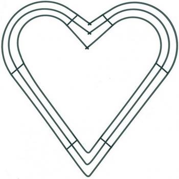 Artisan Floral Heart Wreath Frame