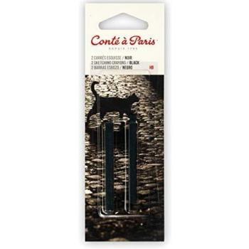 Carrés Conté à Paris Croquis Crayons HB – Noir (Lot de 2)