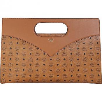 MCM Diamond Visetos Leather Tote