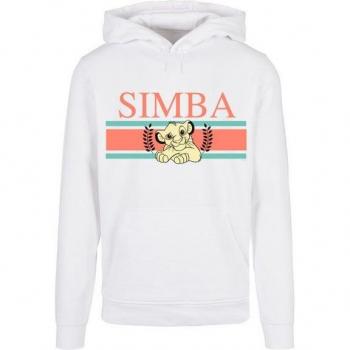Simba Stripes Herren‑Kapuzenpullover XXL, weiß, 50 % Baumwolle / 50 % Polyester – F4NT4STIC