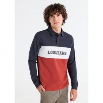 Lois Jeans Polo Hombre Piqué Azul Marino 3XL