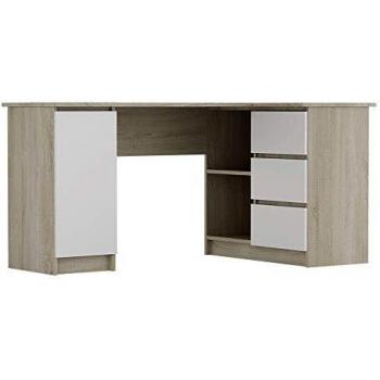 Selsey Herbivor Office Desk 155 cm Rovere Sonoma, Faccia Bianca