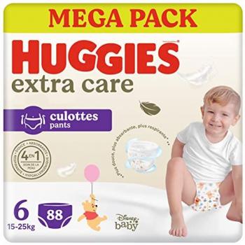 Huggies Extra Care Babyluierbroekjes 15-25 kg – 88 stuks – Comfort Elastic – Disney Illustraties