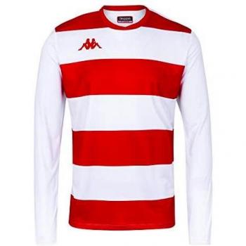 Camisa de Fútbol Kappa Casernhor LS M Blanco y Rojo