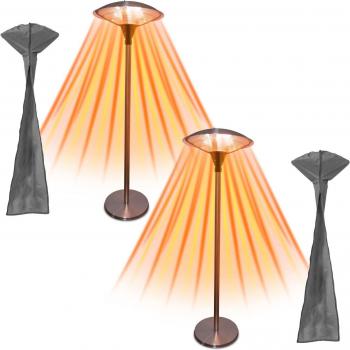 Dual Portable Umbrella Patio Heater with Stainless Steel Base by Igenix