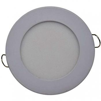 Flaches LED‑Panel Rund, Ø12 cm, 24 mm, 230 V, 6 W, 420 Lumen (Warmweiß)