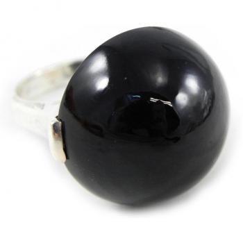 Anillo de Plata 'Charmes' Negro 58