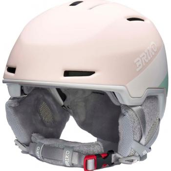 Casco Briko Yuki rosa chiaro verde per sci e snowboard M-L