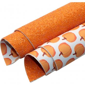Feuille de Tissu Métallisé Halloween 20x33cm Double Face Bijoux Nœuds d’Oreilles