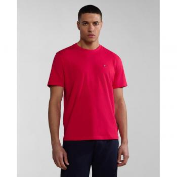 2XL Pink Napapijri Male T-Shirt with Logo