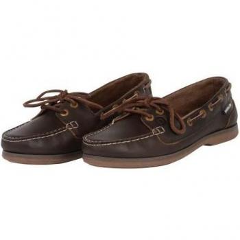 Dublin Women's Mendip Arena Leather Boat Shoes in Brown