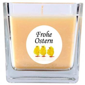 Osterkerze mit Vanille-Duft (Küken-Motiv)