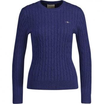 Gant Damen Strickpullover in Rauchblau Melange