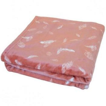 Couverture microdoux plume 100×150 cm – Plumes d’Azur