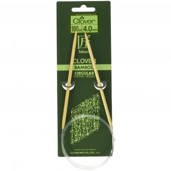 Clover Takumi 4mm Circular Hook – 100cm Length, 4-Pack