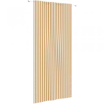 Tenda Paravento per Balcone Giallo e Bianco 120x240 cm