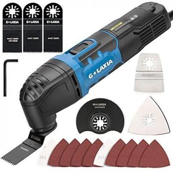 G LAXIA 280W Oscillating Power Tool, 3° Angle, 6-Speed, 17 Accessories