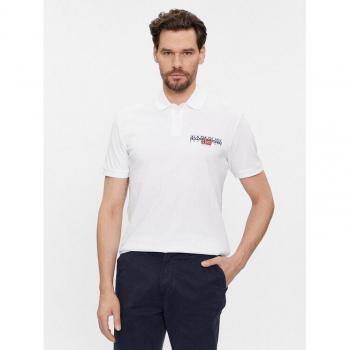 Napapijri Poloshirt E‑Aylmer NP0A4HTN – Weiß, Regular Fit, Herren