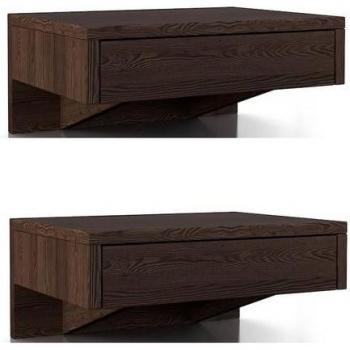 Buche Schweberegale mit abnehmbarer Ablage – WOODEK