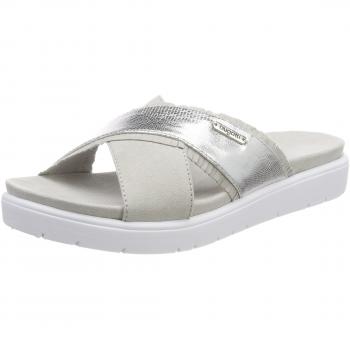 Bugatti Pantoletten Damen, 411471906459, Grau (Light Grey/Silver), 37 EU