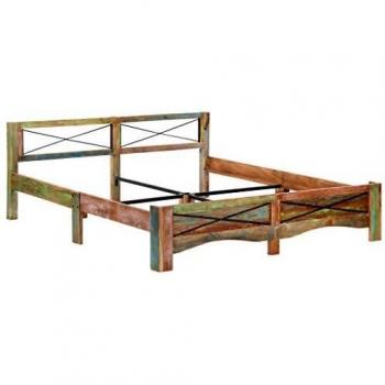 VidaXL Super King Bed Frame Solid Reclaimed Wood 180x200 cm