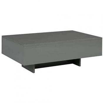 Tavolino da Caffè Lucido Grigio 85x55x31 cm MDF