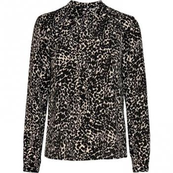 Petra Graphic Woven Blouse for Women in Whitecap Gray