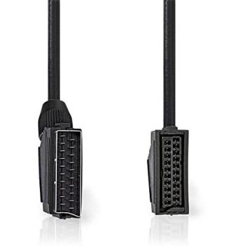 Nedis 2m Scart-kabel Vernikkeld 480p PVC Zwart