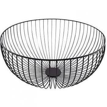 Point-Virgule metalen mand zwart 30 cm