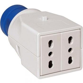 Schneider Electric PKZA202 Adapter, CEE, 2-fach, 16A, 230V, für italienische Steckdosen