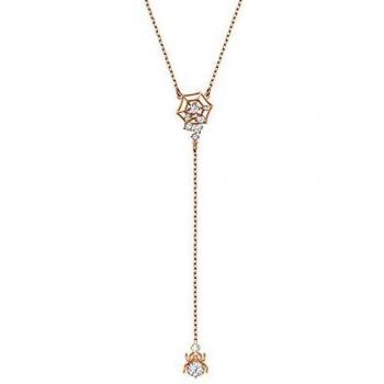 Kleine Swarovski-Damenkette, vergoldet, mit funkelndem Anhänger