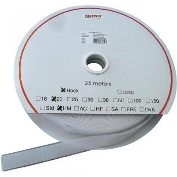 Fastech Klettband zum Aufkleben Hotmelt Flauschteil (L x B) 25000 mm x 25 mm WeiÃ«