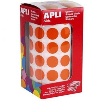 APLI ROLLO GOMETS CIRCULO 15 mm NARANJA