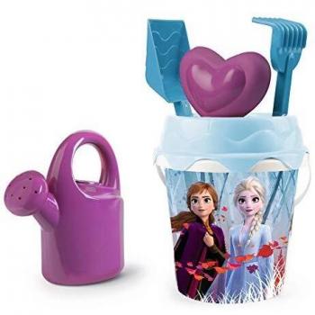 Cubo de Playa Frozen II con Regadera y Juguetes