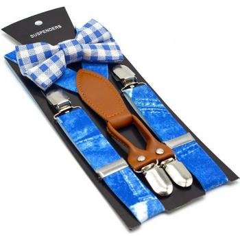 SHOWERSMILE Boys Adjustable Suspenders with Bowtie