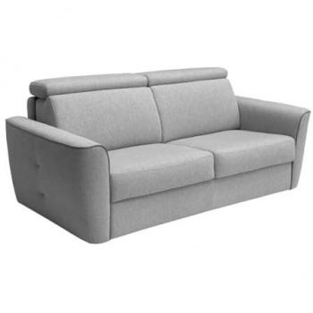 Canapé 3 places convertible en tissu gris clair