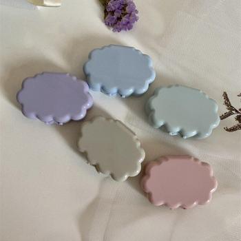 Estuche Morandi para lentes de contacto, doble caja, color nube y diseño sencillo