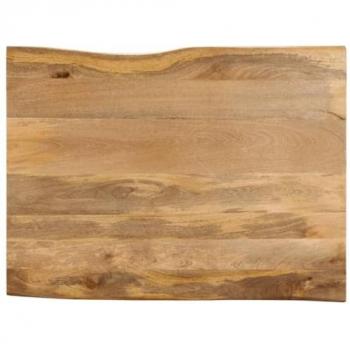 Tablero de mesa borde natural madera maciza mango 110x80x2,5 cm Vidaxl Marrón