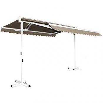 Tenda da sole doppia pendenza 3x4 m in alluminio talpa