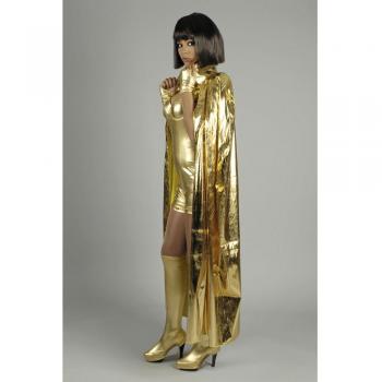 CHAKS Metallic Glitzer Umhang – 130 cm, Space Alien Design